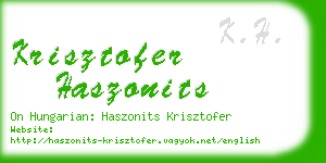 krisztofer haszonits business card